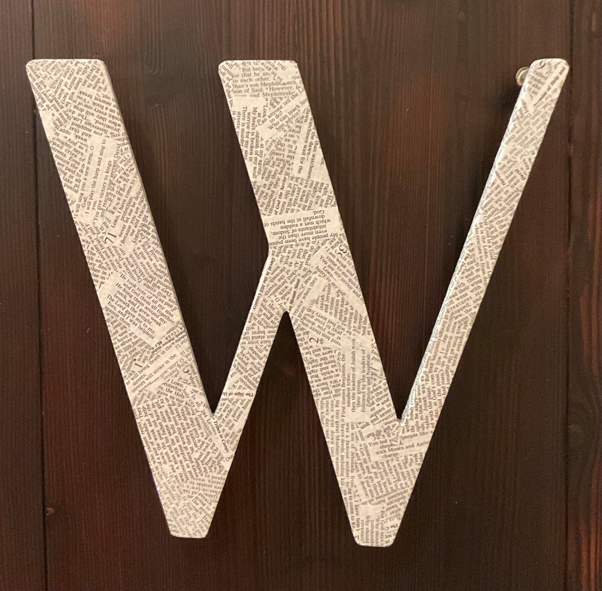 Letter W - large