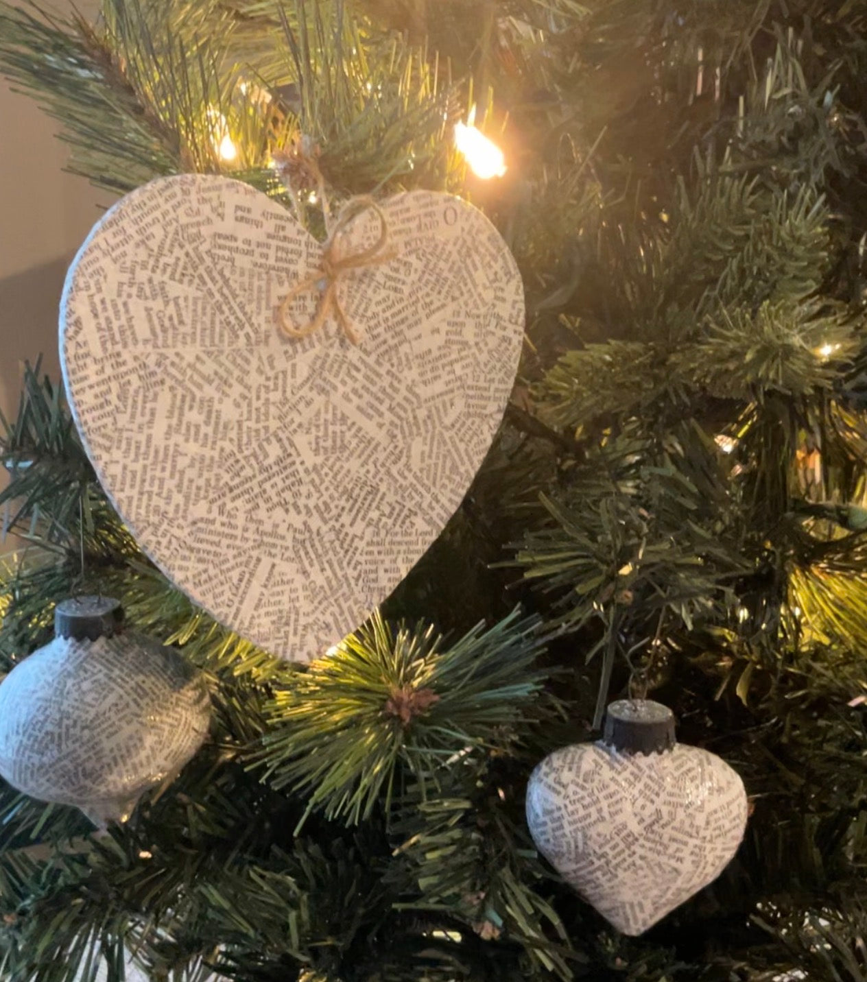 Ornament -Wooden Heart - medium